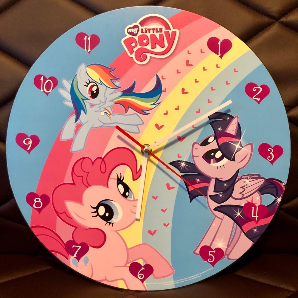My Little Pony 13.5 Cordless Wood Wall Clock